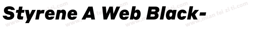 Styrene A Web Black字体转换